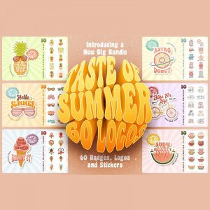 groovy summer logo design